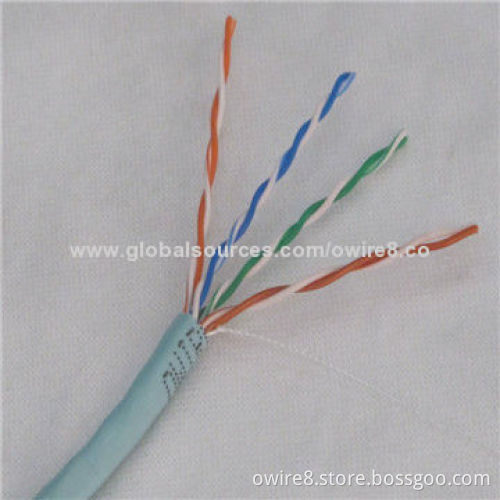 LAN Cable with 4 Pairs, 24AWG Solid Bare Copper Conductor, CM/CMR/CMPNew